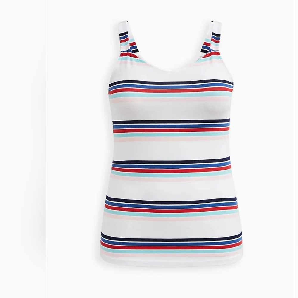 TORRID | White Striped Tank Top | Size 30 - Picture 3 of 7
